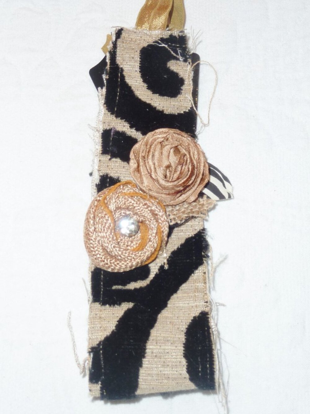 NWT Gypsy South Atlanta Black Swirl Rhinestone Accents Choker, Headband